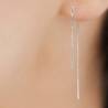 Boucles D'oreilles Chaînes Traversante En Argent Massif 925/000