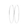 Boucles D'oreilles Grandes Créoles Diamètre 8cm En Argent Massif 925/1000