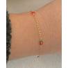 Bracelet Coccinelles émail rouge En Or 18 CARATS 750/1000 - Bijoux Enfant
