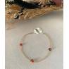 Bracelet Coccinelles émail rouge En Or 18 CARATS 750/1000 - Bijoux Enfant