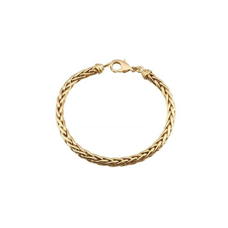 Bracelet Maille Palmier 19CM En Plaqué Or 18 Carats 750/1000