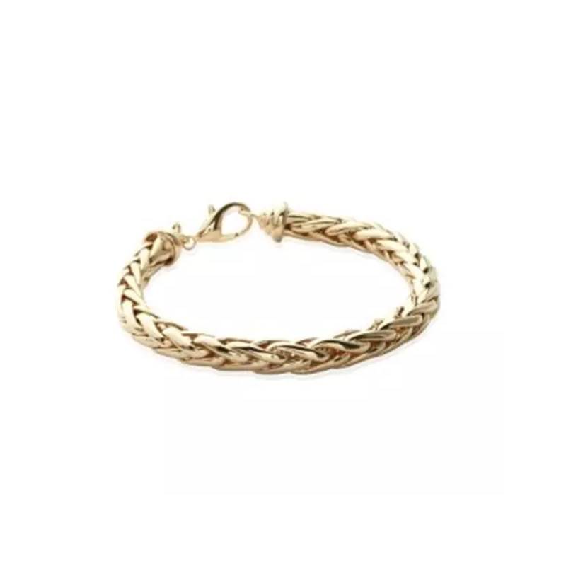 Bracelet Maille Palmier 19CM X 6MM Plaqué Or 18 Carats 750/000