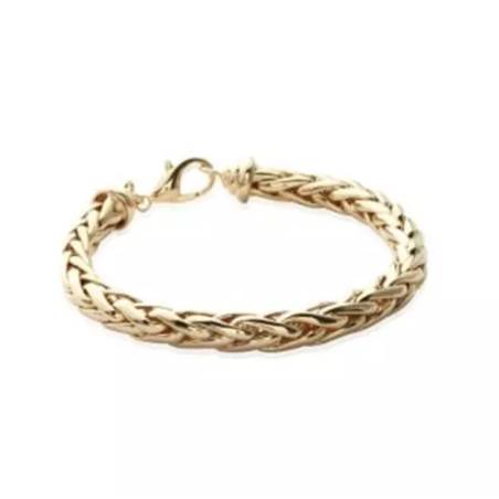 Bracelet Maille Palmier 19CM X 6MM Plaqué Or 18 Carats 750/000