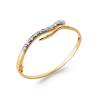 Bracelet Jonc Ouvrant Empierré Forme SERPENT Plaqué or 18 Carats