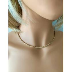 Collier 45CM Maille Paloma Plaqué Or 18 Carats 750/1000