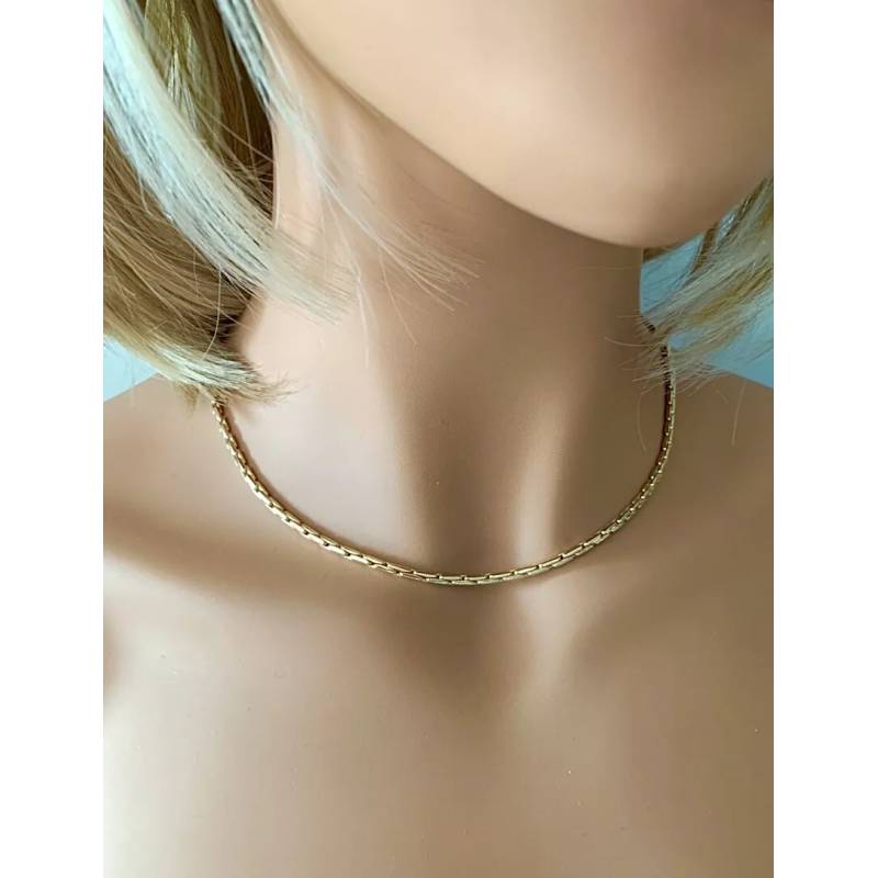 Collier Maille 1930 Art Nouveau - Plaqué Or 18k - Camée - Vintage