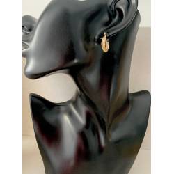 Créoles En Plaqué Or 18Ct Scintillantes 1.5cm Diamètre NEUF