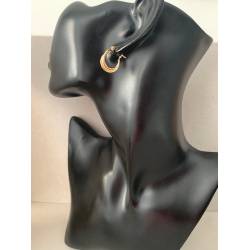 Créoles En Plaqué Or 18Ct Scintillantes 1.5cm Diamètre NEUF