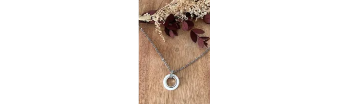 Pendentif Céramique ZIRCONIUM Acier inoxydable