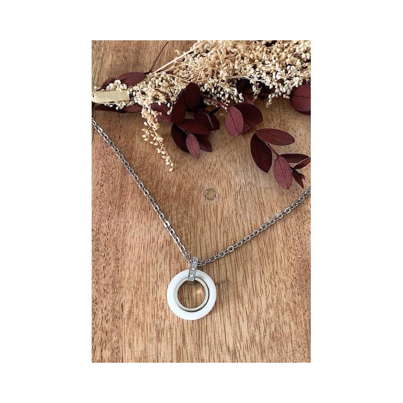 Pendentif Céramique ZIRCONIUM Acier inoxydable