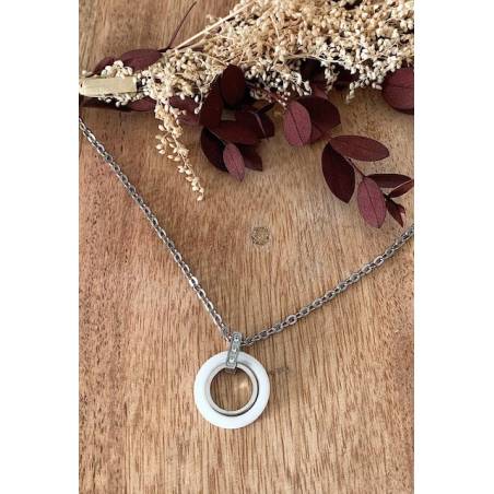 Pendentif Céramique ZIRCONIUM Acier inoxydable