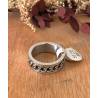 Bague Taille 62 Ronde Effet Gourmette Acier Inoxydable Bijoux Homme