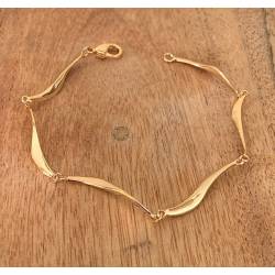 Bracelet Semi Rigide Torsadé 18CM Plaqué Or 18 carats 750/1000