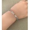 Bracelet Feuilles de Laurier Argent Massif 925/000 Rhodié
