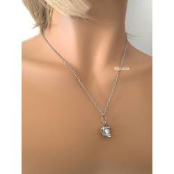 Pendentif Casque de Pompier En Argent Massif 925/1000