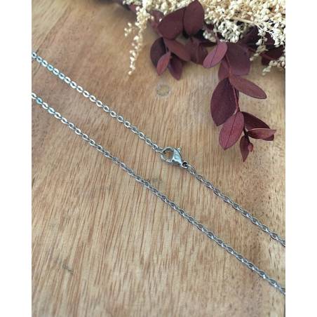 Chaîne Maille Forçat 50CM X 2MM En Acier Inoxydable MIXTE