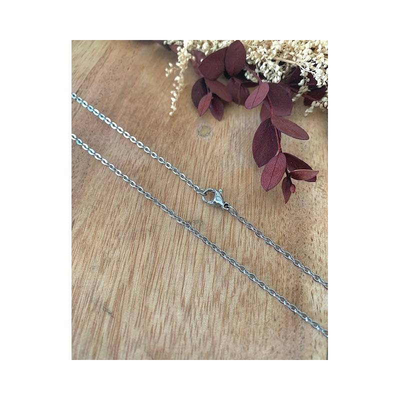 Chaîne Maille Forçat 55CM x 2mm En Acier Inoxydable MIXTE