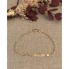 Bracelet Identité Personnalisable Maille Figaro pour enfant Plaqué or 18 Carats