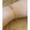 Bracelet Identité Personnalisable Maille Figaro pour enfant Plaqué or 18 Carats