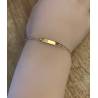 Bracelet Identité Personnalisable Maille Figaro pour enfant Plaqué or 18 Carats