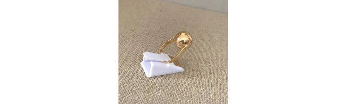 Bague Boule Plaqué Or 18 Carats 750/1000 Bijoux T48 à T64
