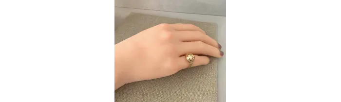 Bague Boule Plaqué Or 18 Carats 750/1000 Bijoux T48 à T64