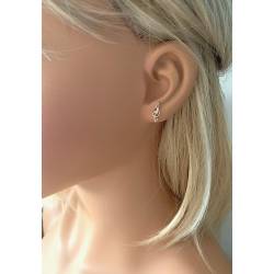 Boucle D'oreilles Clé De Sol En Argent Massif 925/1000