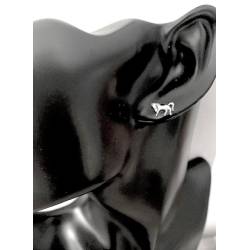 Boucles D'oreilles Chevaux Argent Massif 925 Millièmes