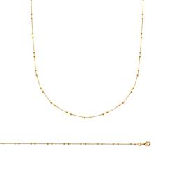 Bracelet Fines Boules 18CM En Plaqué or 18 CARATS 750/000