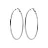 Grandes Créoles Lisses 7cm Acier Inoxydable Bijoux Femme