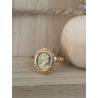 Bague Symbole Camée Bleu En Plaqué or 18 Carats 750/1000