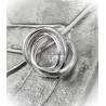 Bague TAILLE 56 - 3 Anneaux Entrelacés Épais Argent Massif 925/000