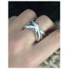 Bague TAILLE 56 - 3 Anneaux Entrelacés Épais Argent Massif 925/000