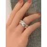Bague TAILLE 56 - 3 Anneaux Entrelacés Épais Argent Massif 925/000