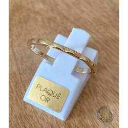 Bague Alliance Ondulée En Plaqué or 18 CARATS 750/1000 TAILLES 46 à 62