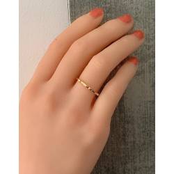 Bague Alliance Ondulée En Plaqué or 18 CARATS 750/1000 TAILLES 46 à 62