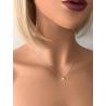 Collier Cristal 3MM Cubic Zirconium En Argent Massif 925/1000 Rhodié