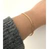 Bracelet Maille anglaise 18 cm X 4 mm Plaqué Or 18 Carats