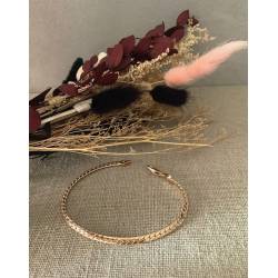 Bracelet Maille anglaise 18 cm X 4 mm Plaqué Or 18 Carats