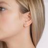 Boucles D'oreilles 4mm Cristal Zirconium Argent Massif Bijou Homme/Femme