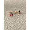 Boucles D'oreilles Coccinelles Émail Rouge En Plaqué Or 750/000 Bijou Enfant