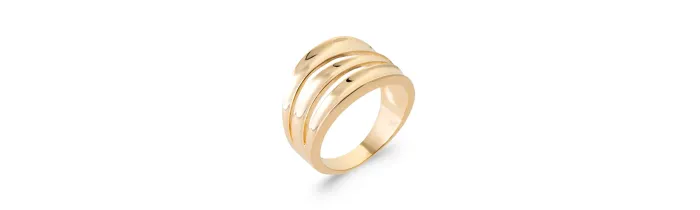 Bague Rangs Ajourés En Plaqué or 18 CARATS 750 Millièmes Tailles 48 à 68