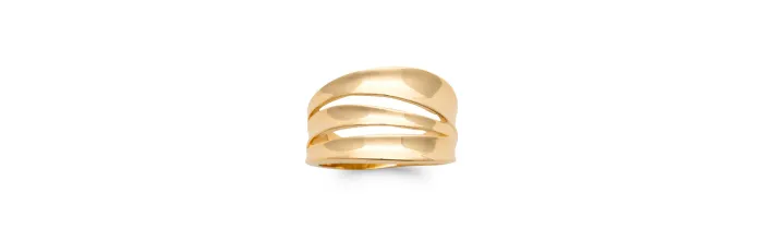 Bague Rangs Ajourés En Plaqué or 18 CARATS 750 Millièmes Tailles 48 à 68