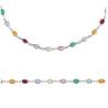 Collier cristal de Swarovski multicolore en argent 925/000 rhodié