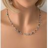 Collier cristal de Swarovski multicolore en argent 925/000 rhodié