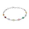 Bracelet cristal de Swarovski multicolore en argent 925/000 rhodié