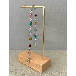 Bracelet cristal de Swarovski multicolore en argent 925/000 rhodié