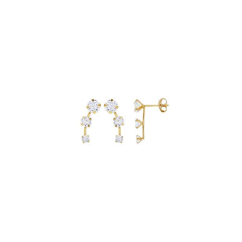 Boucles d'oreilles montantes chemin d'oreilles en or jaune 9 carats 375/1000