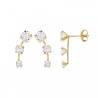 Boucles d'oreilles montantes chemin d'oreilles en or jaune 9 carats 375/1000