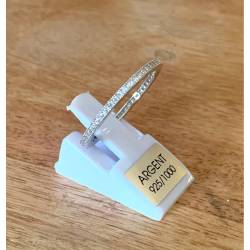 Alliance Sertie de Cubics Zirconium Argent Massif Rhodié T48 à 60 Au choix